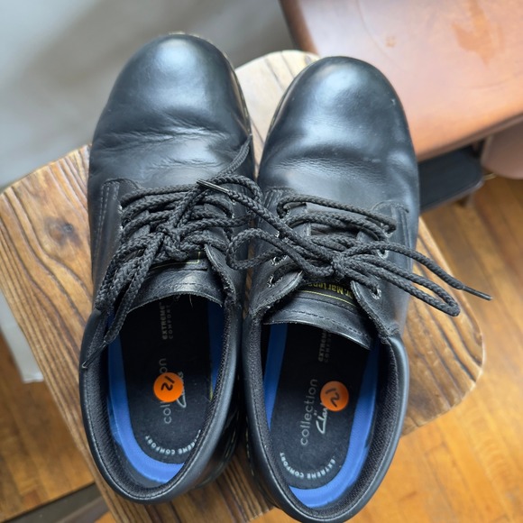 Dr. Martens Black Leather Oxford Shoes Men's Classic Uniform Workwear - Picture 6 of 10